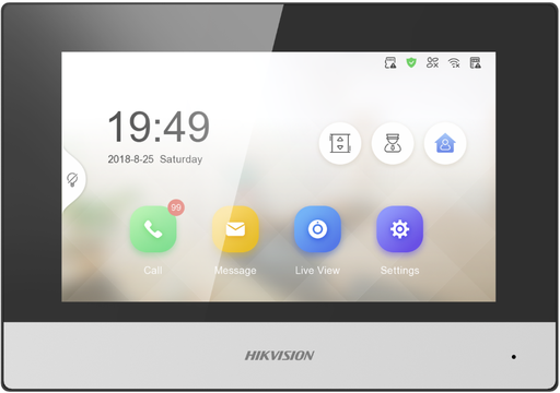 Hikvision DS-KH6320-WTE2 2x fils 7&quot; écran tactile Wi-Fi 802.11b/g/n .TF carte, max 32G